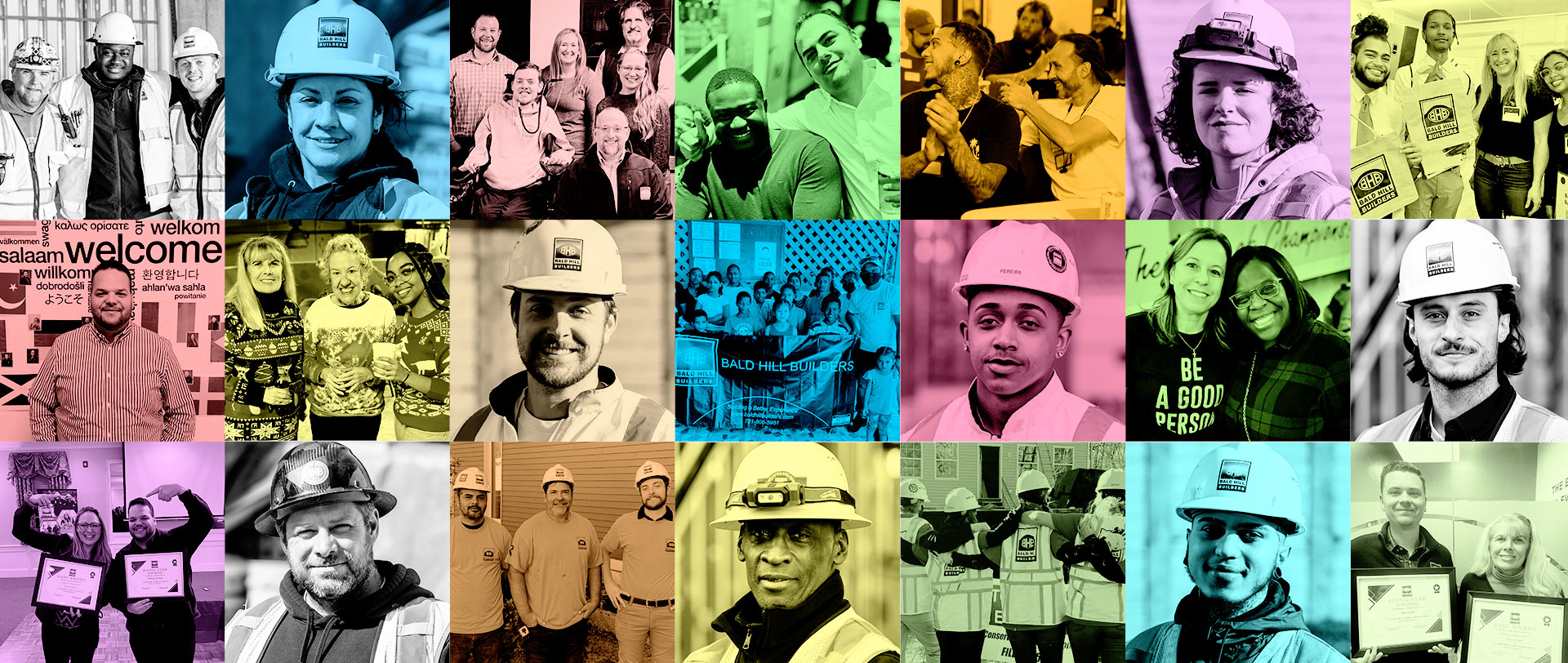Collage of diverse employees to show off the company's dedication to diversity